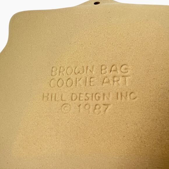 Brown Bag Cookie Art Mold Train Engine Ceramic 1987 Hill Design Baking Party Fun - Picture 7 of 10